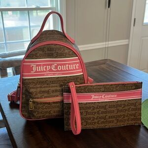 Juicy Couture backpack and matching wristlet